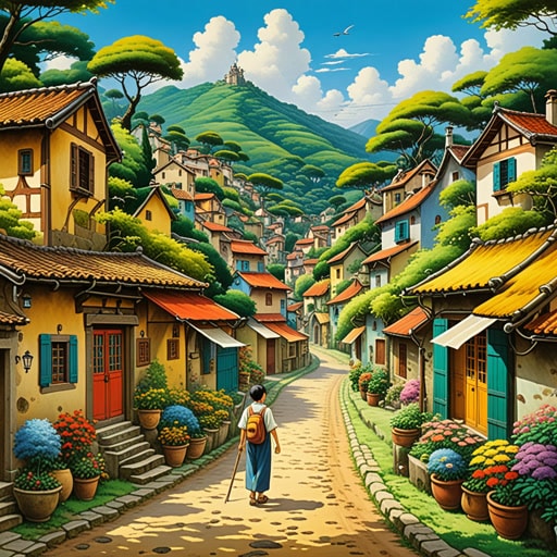 在一个小村庄里,住着一位以其感知绘画而闻名的艺术家。他的作品不仅仅是关于颜色和形状,而是通过他的感知理解捕捉世界的本质。一天,一位盲人来访,请求艺术家画一幅声音的画。艺术家运用他的感知技能,创作了一幅杰作,不仅盲人,而且全村的人都能‘看到’声音。