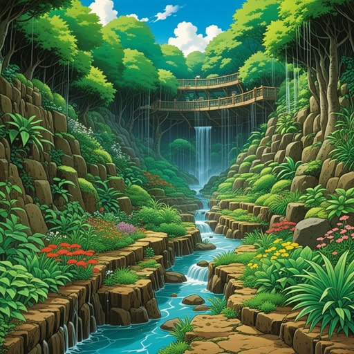 在一个土壤可渗透的土地上,雨水可以轻易渗透到地下含水层。这使得土地肥沃且茂盛。一天,一位旅行者注意到了这一点,并决定在这里建造一个花园。土壤的可渗透性帮助他的植物茁壮成长,不久,这个花园变成了一个天堂。