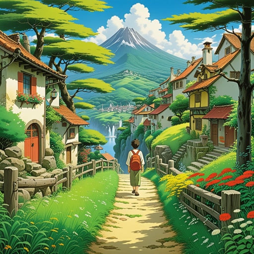 在一个宁静的村庄里,住着一个以哲学态度著称的人。他整天思考生命和宇宙的奥秘。一天,一个好奇的旅行者问他生命的意义是什么。带着哲学的微笑,那人回答说:‘生命是一场发现和智慧的旅程,就像你现在走的这条路一样。’旅行者受到哲学洞察的启发,带着新的视角继续他的旅程。