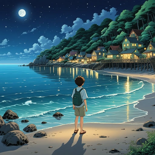 在一个沿海小镇,夜晚总是被海洋生物的磷光照亮。一天晚上,一个好奇的男孩名叫蒂姆决定探索海滩。当他沿着海岸行走时,水中微小生物的磷光创造了一个迷人的灯光秀。蒂姆对此着迷,并决定学习海洋生物学,以更好地理解这一神奇现象。