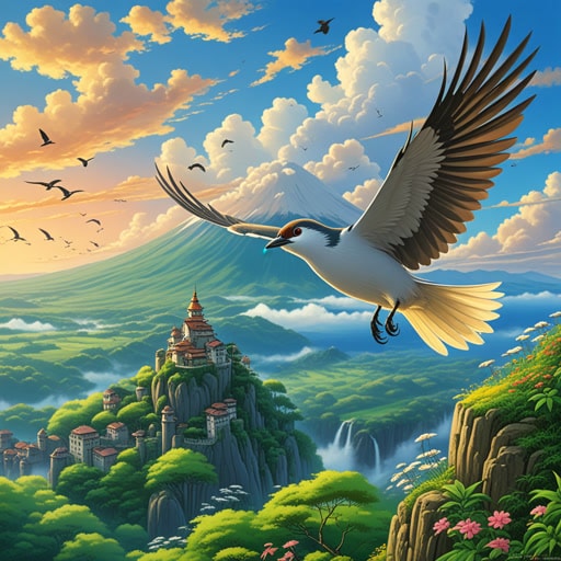 从前,有一个年轻的摄影师名叫亚历克斯,他热爱拍照。一天,他拍下了一只罕见鸟类飞翔的照片,这张照片在摄影比赛中获胜。这张照片不仅为他带来了名声,还促使他决定将摄影作为职业。