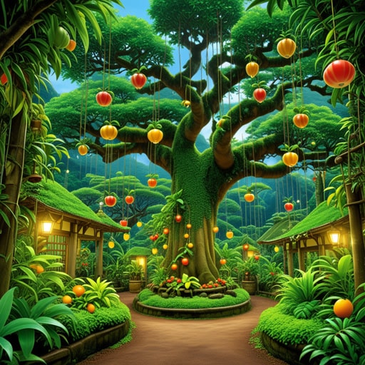 在热带雨林的心脏地带,有一个广阔的种植园。这个种植园不仅仅是普通的种植园;它是梦想的种植园。这里种植的每一棵树都是希望和繁荣的象征。工人们日夜辛勤劳作,精心培育这些植物。一天,一个名叫蒂姆的年轻男孩参观了这个种植园。他被茂密的绿色和水果的甜香所震撼。种植园经理看到蒂姆的兴趣,决定教他关于种植园的知识。从那天起,蒂姆成了常客,学习和梦想着有一天拥有自己的种植园。