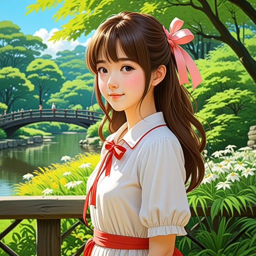 在一个阳光明媚的公园里,一个名叫莉莉的女孩享受着她的日子。她有一个漂亮的马尾辫,每走一步都优雅地摆动。马尾辫上系着一条鲜艳的丝带,吸引了附近一位艺术家的注意,他画下了她活泼的形象。这个简单而优雅的发型不仅让她看起来年轻,还成为了一件杰作的灵感来源。