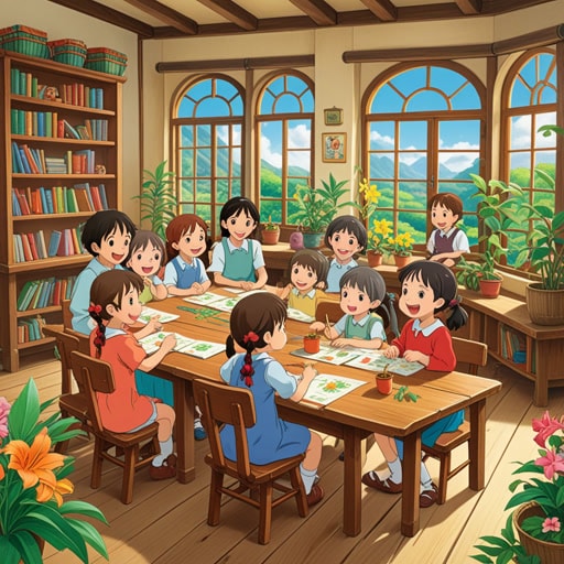 在一个小镇上,有一所以其创新的教学方法而闻名的幼儿园。这个幼儿园是一个充满欢笑和学习的地方。一天,一个名叫莉莉的新孩子加入了幼儿园。在老师和同学的帮助下,莉莉很快就适应了幼儿园的环境。这所幼儿园不仅教会了她基本的技能,还帮助她结交了一生的朋友。