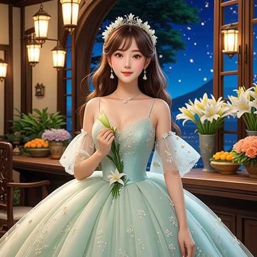 从前,有一个年轻女士名叫莉莉。莉莉喜欢在任何重要活动前精心打扮。有一天,她有一个重要的约会,花了好几个小时打扮自己。她仔细挑选了衣服,完美地化了妆,漂亮地做了发型。她的努力得到了回报,她的约会对象对她的外表印象深刻,晚上非常成功。