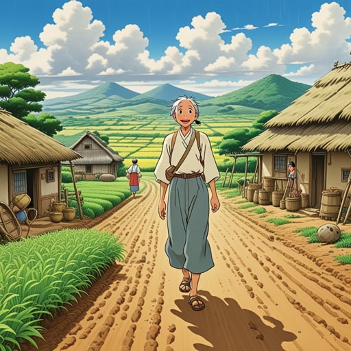 在一个小村庄里,有一场持续数月的长期干旱。村民们担心他们的庄稼和牲畜。一天,一位智慧的老人建议他们进行求雨舞以寻求缓解。村民们听从了他的建议,经过长时间的努力,天空终于打开,给干旱的土地带来了急需的雨水。
