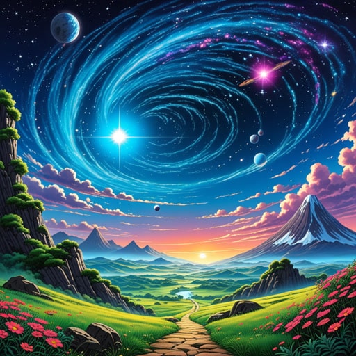在一个遥远的星系中,一个明亮的类星体闪耀着,它的光芒穿越数百万年到达地球。天文学家们被它强烈的辉光所吸引,研究它以揭开宇宙早期的秘密。这个类星体,作为广阔宇宙中的一个灯塔,促使了新的理论和发现,塑造了我们对宇宙的理解。