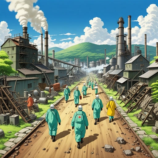 在一个小镇上,有一个生产放射性材料的神秘工厂。一天,发生了一起事故,导致放射性物质泄漏。镇上的人们迅速撤离,但由于放射性污染,该地区仍然很危险。科学家们不懈努力清理现场,确保环境安全。
