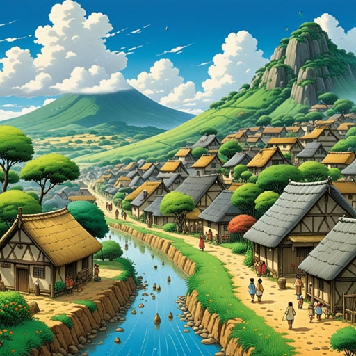 从前,在一个小村庄里,持续了几个月的干旱。村民们迫切需要水。一天,天空中轻轻落下了一滴雨,随后是更多的雨滴。雨滴给干涸的土地带来了生机,村民们欢欣鼓舞。从那以后,他们每年都会庆祝'雨滴节',以纪念这个奇迹。