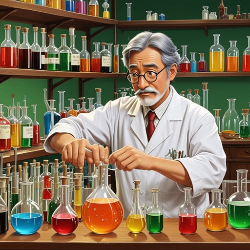 在化学实验室里,一位好奇的科学家正在试验各种试剂。一天,他将一种新试剂与他正在研究的物质混合。令他惊讶的是,混合物产生了鲜艳的颜色变化,表明反应成功。这种试剂在他的研究中变得至关重要,引领了重大的科学突破。