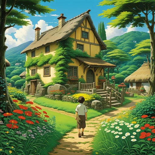 在一个小村庄里,住着一个名叫约翰的隐居老人。他因其独居的生活方式而闻名,很少与村民互动。一天,一个好奇的孩子走近他的房子,发现约翰正在照料他的花园。孩子问他为什么选择过这样隐居的生活。约翰微笑着说:‘我在孤独中找到了平静,远离了世界的喧嚣。’