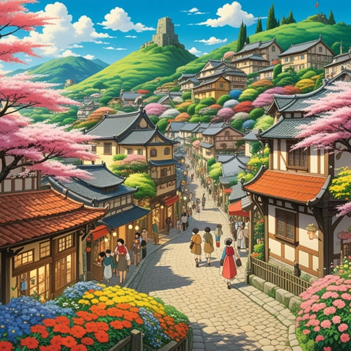 在一个小镇上,每年春天都有一个经常发生的事件给居民带来欢乐。那就是一年一度的花卉节,来自该地区各地的美丽花朵在此展出。这个周期性的庆祝活动不仅照亮了小镇,也加强了社区的联系。