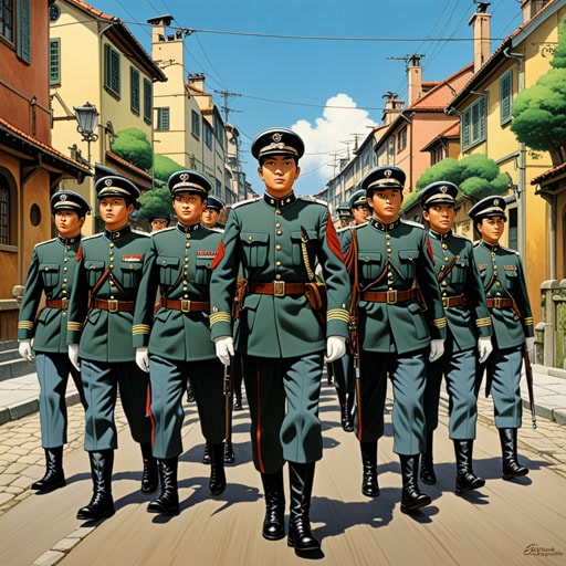在一个小镇上,有一个以严格纪律著称的军团。指挥官史密斯上尉以其严格控制士兵生活的各个方面而闻名。一天,新兵约翰加入了军团。起初,约翰对这种严格的生活方式感到挣扎,但最终他适应了,并成为了一名模范士兵。他的转变不仅改善了自己的生活,也激励了军团中的其他人追求卓越。