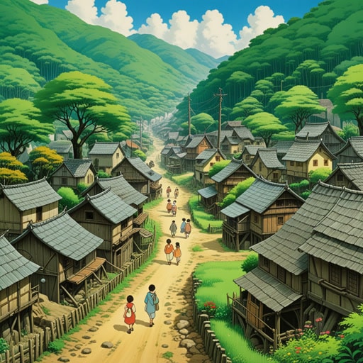 曾经,一个小村庄被洪水摧毁。村民们不得不离开他们的家园,到一个更安全的地方重新定居。他们找到了一片肥沃富饶的新土地,在那里他们可以重新开始。随着时间的推移,村庄繁荣起来,人们怀念他们旧家园的同时,也感激有机会重新定居并重建他们的生活。