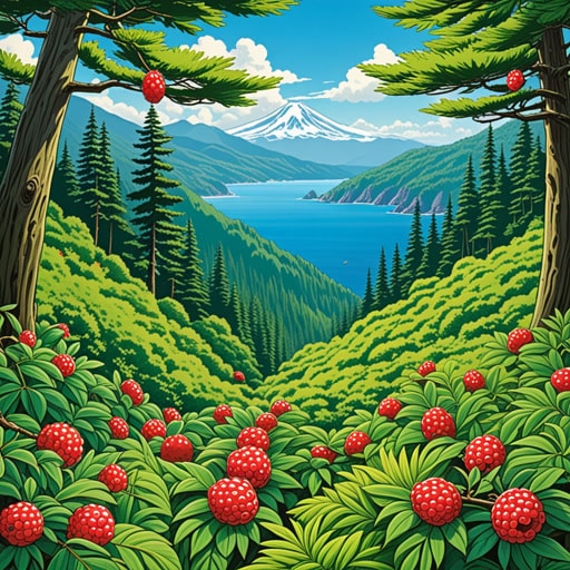 在太平洋西北部郁郁葱葱的森林中,生长着一种独特的灌木,名为salmonberry。其鲜艳的橙红色浆果颜色类似于鲑鱼,因此得名。一个夏天,一群徒步旅行者发现了一片这种浆果。它们尝起来甜美多汁,是徒步旅行中的完美零食。salmonberries不仅提供了营养,还为他们的冒险增添了一抹色彩。