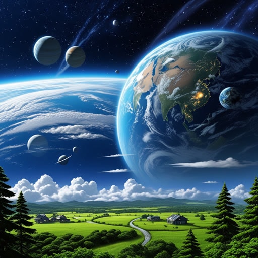 在遥远的银河系中,有一个名为Zeta的行星。Zeta拥有多颗卫星,每颗都有独特的功能。其中一颗名为Echo的卫星负责监测行星的天气。一天,一场巨大的风暴即将来临,Echo迅速传输的数据使得Zeta的居民能够及时准备并撤离,拯救了无数生命。