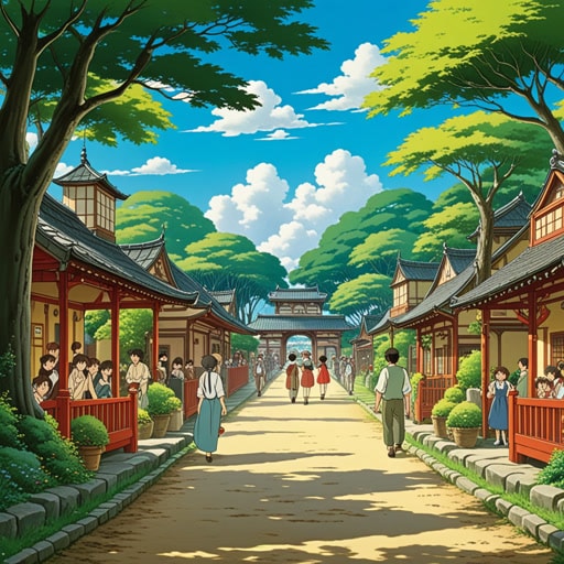 曾经,在一个小镇上,有一出著名的戏剧正在上演。恋人在公园相遇的场景是演出中最令人期待的部分。当演员们念出台词时,观众被场景的美丽所吸引。演出结束后,人们谈论着那个场景如何感动了他们。