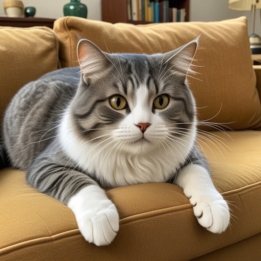 从前,有一只好奇的猫名叫Whiskers,它喜欢抓一切能看到的东西。一天,当它抓沙发时,不小心留下了一道深深的抓痕。主人看到抓痕后,决定给Whiskers一个教训。他买了一个猫抓板,几天后,Whiskers学会了只抓猫抓板。沙发上的深抓痕作为Whiskers早期恶作剧的提醒留了下来。