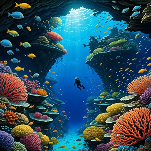从前,有一个好奇的潜水员名叫亚历克斯,他喜欢探索海洋的深处。一天,他装备了自携式水下呼吸器,冒险进入深蓝之中。在自携式水下呼吸器的帮助下,亚历克斯发现了一个隐藏的水下洞穴,里面充满了五彩斑斓的珊瑚和奇异的鱼类。他的冒险不仅刺激,也证明了自携式水下呼吸器技术的奇妙。