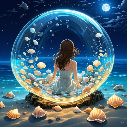 从前,有一个名叫莉莉的小女孩,她热爱大海。每年夏天,她都会去海滩收集海贝壳。有一天,她发现了一个在月光下发光的独特海贝壳。这个神奇的海贝壳带领她找到了一个隐藏的水下王国,在那里她遇到了友好的海洋生物,并经历了很多冒险。从那天起,莉莉对海贝壳的爱更加深厚了。