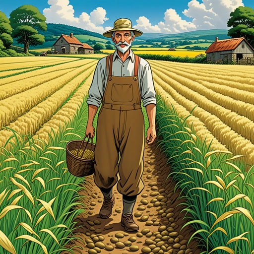 在古代英国,先令是日常交易中常用的货币单位。一天,一个贫穷的农夫在他的田地里发现了一枚先令硬币。这个及时的发现改变了他的生活,因为他现在可以买得起种子来种植庄稼。这枚先令不仅帮助他生存下来,还使他的农场繁荣起来。