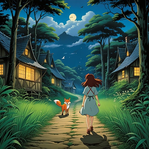 在一个宁静的村庄里,住着一个名叫莉莉的年轻女孩。一天晚上,她在回家的路上,突然听到黑暗的树林中传来一声尖叫。她吓得拼命跑。第二天,她发现那尖叫声只是一只被路过的狐狸惊吓的鸟发出的。然而,这次经历让她在夜晚变得更加谨慎。