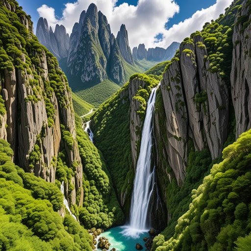 在西班牙,有一座美丽的山脉叫做Sierra。它那锯齿状的山峰看起来就像一把巨大的锯子的齿。一天,一位旅行者被Sierra的壮丽景色所震撼,决定去探索它。当他攀登时,他发现了许多隐藏的山谷和瀑布,每一个都比前一个更美。Sierra不仅提供了一个壮观的景观,还带来了一种冒险和发现的感觉。