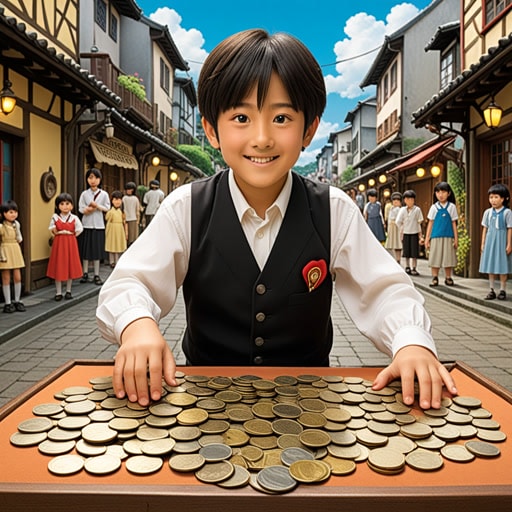 在一个小镇上,住着一位以巧妙手法著称的魔术师。一天,在表演中,他使用巧妙手法让一枚硬币消失并重新出现在一个孩子的口袋里,让所有人都感到惊喜。这一举动不仅展示了他技巧,也给观众带来了欢乐。
