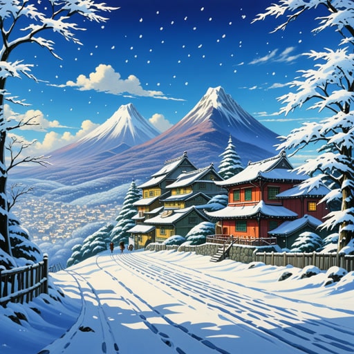 从前,在一个冬日的仙境中,每片雪花都是天空独特的访客。一天,一位年轻的艺术家决定在他的画作中捕捉这些雪花的美丽。每片雪花落下时,都激发了他画笔的新一笔,创作出一幅赞美每片雪花独特性的杰作。