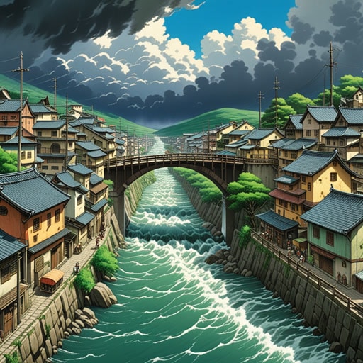 在一个小镇上,有一座建造得很坚固的桥。它坚强地抵御着汹涌的河流,从未让人民失望。一天,一场大风暴袭击了小镇,但桥仍然稳固地屹立不倒,证明了它的可靠性和强度。