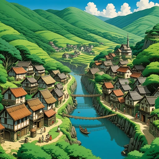 在一个广阔国家的东南部有一个小村庄,那里住着一位智慧的老人。他总是建议村民们向东南方向寻找机会。一天,一个年轻人决定遵循这个建议,向东南方向旅行。他发现了一个资源丰富的隐藏山谷,这改变了村庄的命运。
