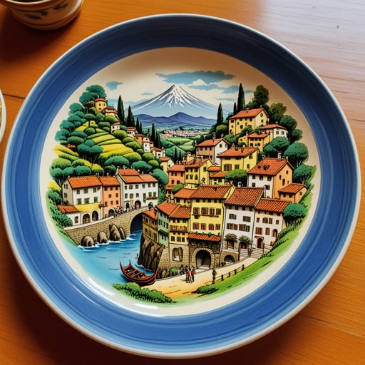 从前,有一位旅行者名叫丽莎,她喜欢从她的旅程中收集纪念品。每一件纪念品都让她回忆起在不同地方的美好记忆和经历。一天,在意大利的一个小村庄探险时,她发现了一件独特的纪念品——一个手工绘制的陶瓷盘。这件纪念品不仅作为她旅行的记忆,还激发了她对当地艺术和文化的兴趣。