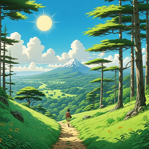 在广阔、人口稀少的荒野中,一位孤独的旅行者穿过了稀疏的树林。稀疏的植被让阳光明亮地照耀,营造出宁静的氛围。这种稀疏的环境既具有挑战性又美丽,是对旅行者韧性的真正考验。