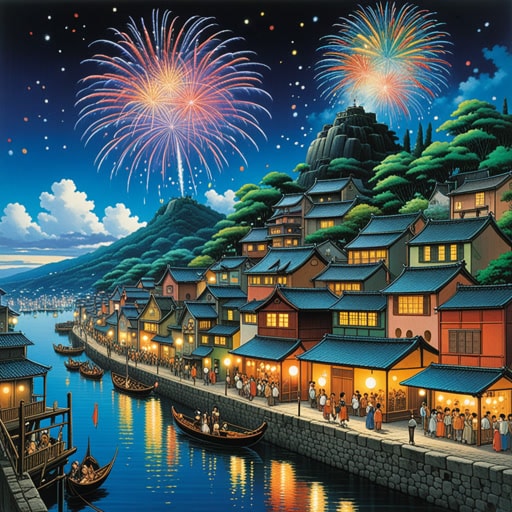 在一个小镇上,有一个以壮观美丽的烟火表演而闻名的年度节日。每年,来自四面八方的人们都会聚集起来观看这一盛事。有一年,一位名叫莉莉的年轻艺术家决定画下这一场景。她的画作捕捉了壮观绚丽的色彩和令人敬畏的时刻,成为了一种轰动,在艺术拍卖会上以高价售出。这幅画不仅展示了壮观美丽的烟火,也展示了莉莉的非凡才华。