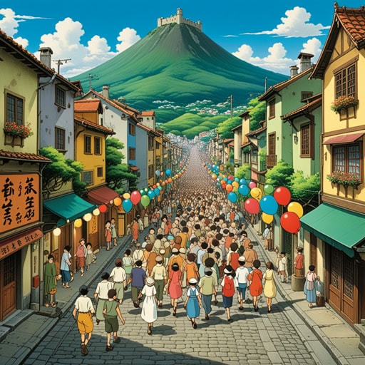 在一个小镇上,有一个以自发性著称的节日。来自四面八方的人们聚集在一起,不知道会有什么期待。有一年,街中央突然爆发了一场自发的舞蹈,由一位当地艺术家带领。那一刻的自发性让所有人团结在一起,创造了终生难忘的记忆。