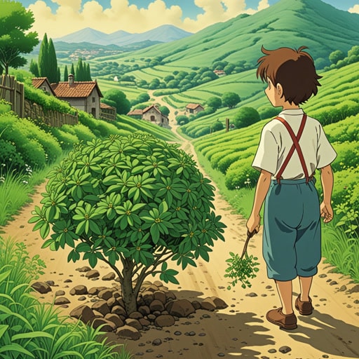 在一个小村庄里,有一片长满大戟属植物的田地。村民们知道这些植物有毒,因此都避而远之。一天,一个好奇的孩子不小心碰到了一棵大戟,立刻感到一阵灼热。孩子的父母迅速处理了伤口,这次事件成为了对大戟危险性的提醒。从此以后,村民们对大戟属植物更加小心谨慎。