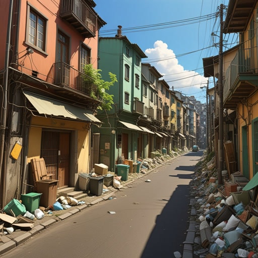在城市的被遗忘的角落,有一个以肮脏著称的街区。街道上满是垃圾,建筑物破败不堪。一天,一位名叫莉莉的年轻活动家决定改变这一现状。她组织了一次清洁运动,渐渐地,肮脏开始消失。变化虽慢但稳定,街区开始恢复其尊严。
