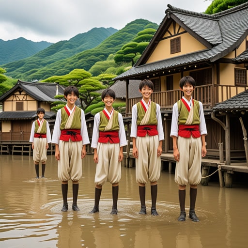 在一个小村庄里,每年节日期间都有踩高跷的传统。村民们会将房子架高以避免季节性洪水。有一年,一个名叫杰克的年轻男孩决定学习踩高跷。经过练习,他变得非常熟练,甚至开始在节日上表演。他踩高跷的表演不仅给村民们带来了欢乐,也帮助他获得了自信。