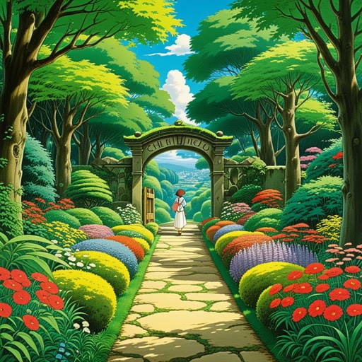从前,有一个人从未见过如此美丽的花园。这样的美景促使他为此写了一首诗。因此,他的诗变得有名,许多人来参观他所描述的花园。