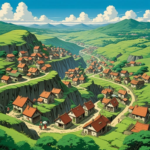在一个由地壳构造力塑造地形的世界里,有一个小村庄位于一个巨大的地壳板块边缘。村民们知道,最轻微的地壳运动都可能带来灾难。一天,年轻的地球物理学家亚历克斯注意到了异常的地壳活动。他警告村民们,他们迅速为可能发生的地震做准备。多亏了亚历克斯的迅速行动,村庄在这次地壳变动中以最小的损失幸存下来。