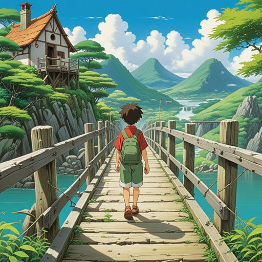 在一个小村庄里,有一根纤细的线连接着古老的桥梁和大陆。一天,一阵强风威胁着要打破这脆弱的联系。一个年轻的男孩注意到了危险,迅速用更坚固的材料加固了这根线。他的迅速行动使村庄免于孤立,这根纤细的线成为了韧性和力量的象征。