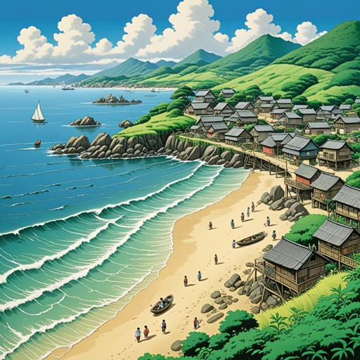从前,有一个沿海小村庄,村民们非常依赖潮汐模式进行捕鱼。他们对潮汐周期有着深刻的理解,并利用这些知识为自己谋利。一天,一个巨大的潮汐波逼近,村民们利用他们对潮汐的理解,在波浪到来之前安全撤离。这一事件突显了潮汐意识在他们生活中的重要性。