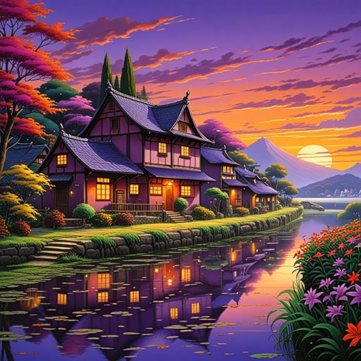 从前在一个小村庄里,住着一位名叫莉莉的艺术家。她喜欢画她家周围的风景。一天,当她画日落时,她注意到天空中有一丝淡淡的紫色。这一丝紫色激发她创作了一幅杰作,捕捉了季节变化的精髓。她的画作名为《秋天的色调》,因其微妙而深远的美丽而闻名。