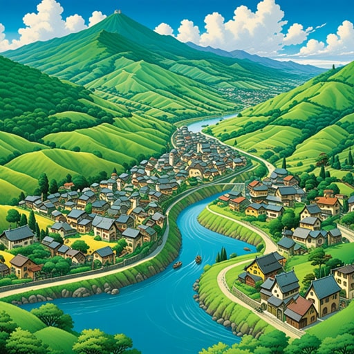 在希尔维尤这个小镇,地形地貌多样。有连绵的山丘、深邃的山谷和蜿蜒的河流。小镇的地形特征不仅提供了美丽的风景,还影响了当地的气候和农业实践。一天,一位地理学家访问了希尔维尤,他对地形多样性如何塑造小镇的文化和经济感到着迷。