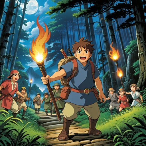 在古代,有一位名叫Torch的勇敢战士,以其英勇著称。一个黑暗的夜晚,村庄遭到了凶猛敌人的袭击。Torch抓起他的同名物——一个明亮的火把,带领村民们穿过茂密的森林到达安全地带。火把的光不仅指引了他们,还吓退了攻击者,使村庄免于毁灭。
