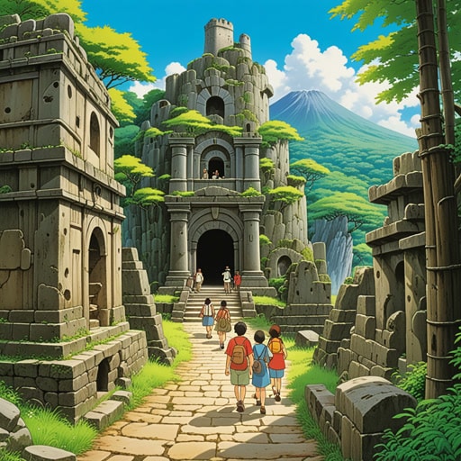 曾经,一群游客踏上了一段探索古迹的旅程。每位游客都渴望了解这个地方的历史和文化。他们拍照、购买纪念品、分享故事。他们的冒险充满了兴奋和新发现,使他们每个人都成为了真正的旅游者。