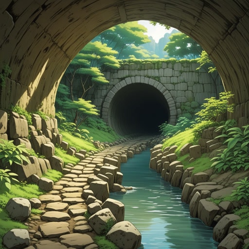 在一个小镇上,有一个在河下建造隧道的项目。工人们开始挖掘,日夜不停地工作。随着工程的推进,他们发现了一件古代文物,这促使了进一步的考古探索。这条隧道不仅连接了小镇的两边,还揭示了一段历史。