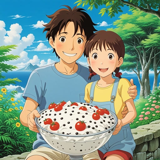 从前,有一个名叫蒂姆的男孩,他非常喜欢吃冰淇淋。一个炎热的夏日,他向妈妈要冰淇淋。妈妈给了他一小勺。蒂姆非常喜欢,所以下一次他要求两倍的分量。妈妈微笑着给了他一大勺,这让蒂姆非常高兴。