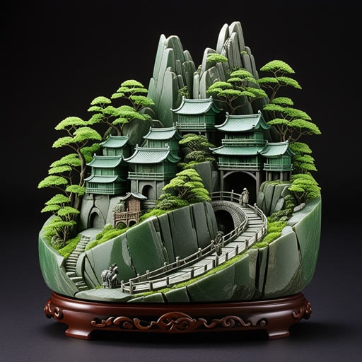 在一个小村庄里,有一位著名的雕塑家,他总是使用未经雕刻的石头和木头工作。一天,他收到了一块巨大的未经雕刻的玉石。被其自然美所吸引,他决定保持其未经雕刻的状态,展示材料的原始优雅。这一决定使他的作品更加著名,因为它突出了未经雕刻的自然之美。