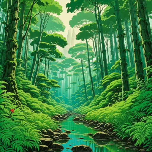 在一个森林里,有血管的植物茂盛生长,它们复杂的血管系统运输着重要的营养和水。一天,一位名叫格林博士的科学家发现了一种能净化水的稀有血管植物。这一发现促使了一个新的环保时代的到来,突显了自然界中血管系统的重要性。